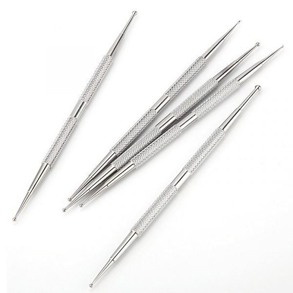 5pcs per set Stainless Steel Handle 2 Way Marbleizing Dotting Pen Set-6