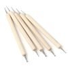 5pcs per set Wooden 2 Way Marbleizing Dotting Pen Set-2