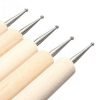 5pcs per set Wooden 2 Way Marbleizing Dotting Pen Set-4