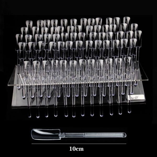 64 Holes Nail Art Salon Color Display Stand Rack With 64 Color Sticks Set-4