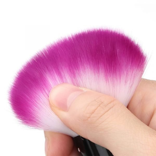 Crystal Embedded Handle Soft Nail Art Dust Brush Make Up Foundation Brush-3