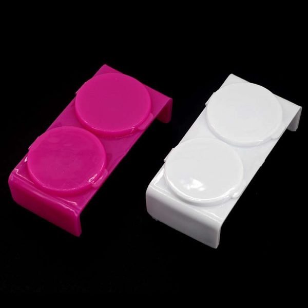 Double Cups Plastic Dappen Dish for Nail Art Acrylic Liquid Powder-1