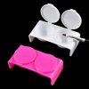 Double Cups Plastic Dappen Dish for Nail Art Acrylic Liquid Powder
