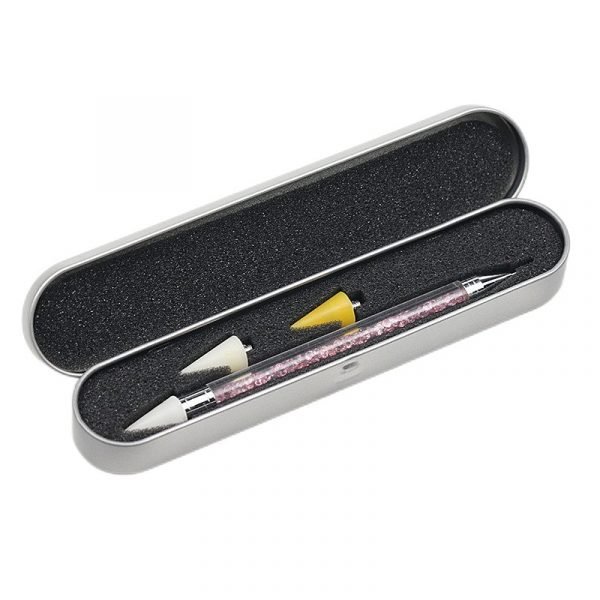 Dual-ended Nail Art Dotting Wax Pen and 2pcs Replacement Head With Box-1