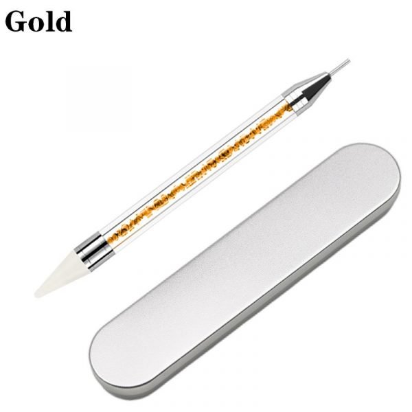 Dual-ended Nail Art Dotting Wax Pen and 2pcs Replacement Head With Box-11