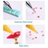 Dual-ended Nail Rhinestone Studs Picker With Crystal Handle Wax Pen Dotting Tool-2