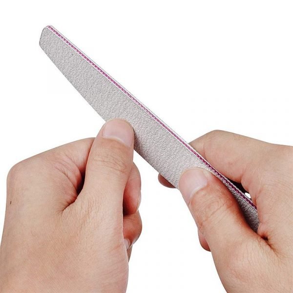 High-quality Half Moon Shape Double Sided Grit Emery Nail Polishing File-6
