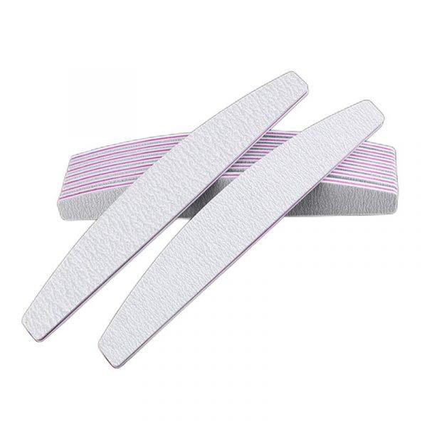 High-quality Half Moon Shape Double Sided Grit Emery Nail Polishing File