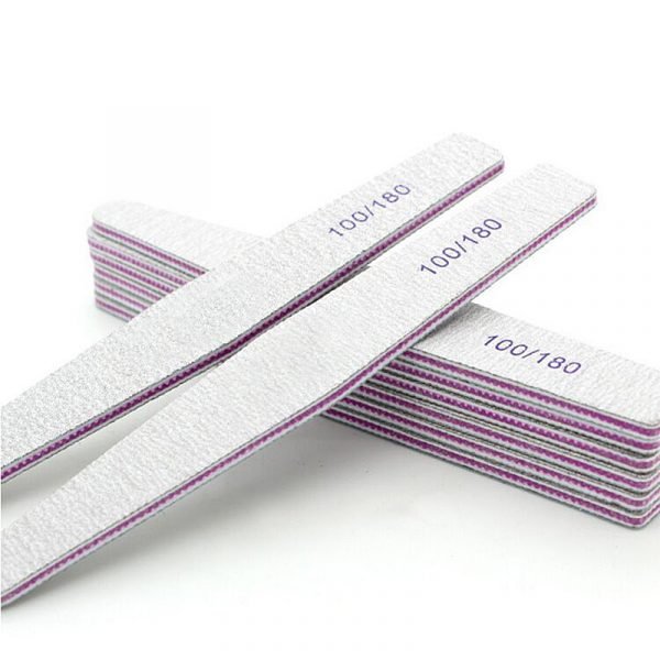 High-quality Rhombus Shape Double Sided Grit Emery Nail Polishing File-4
