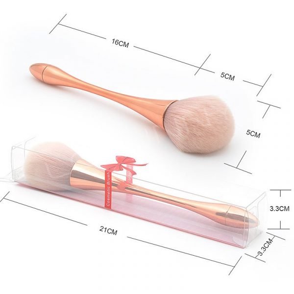 Long Slim Metallic Handle Soft Hair Nail Dust Cleaning Brush Face Makeup Brush-5