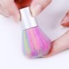Multi-Color Soft Hair Metal Handle Nail Art Dust Cleaning Brush-1