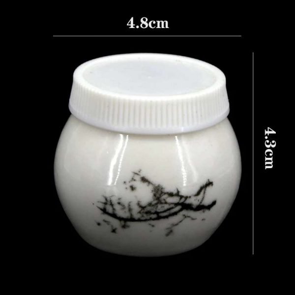 Nail Art Ceramic Acrylic Dappen Dish With Plastic Lid-1