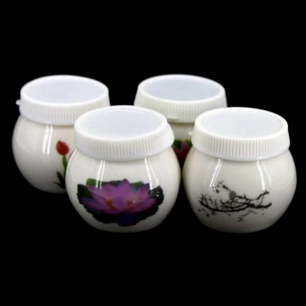 Nail Art Ceramic Acrylic Dappen Dish With Plastic Lid-3