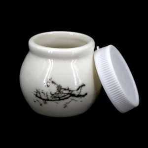 Nail Art Ceramic Acrylic Dappen Dish With Plastic Lid