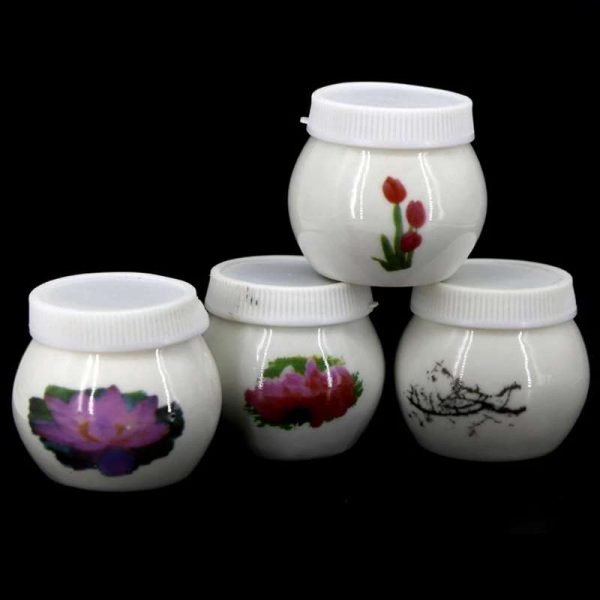 Nail Art Ceramic Acrylic Dappen Dish With Plastic Lid-4