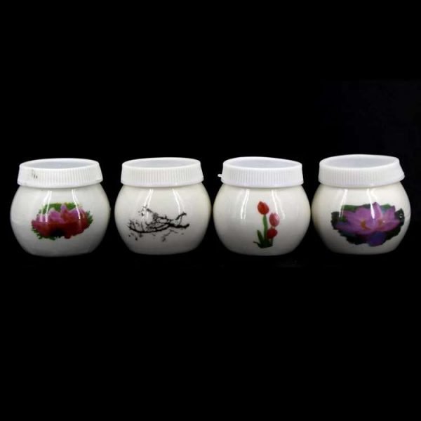 Nail Art Ceramic Acrylic Dappen Dish With Plastic Lid-5