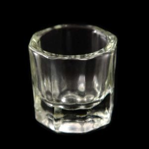 Nail Art Octangle Shape Glass Acrylic Dappen Dish