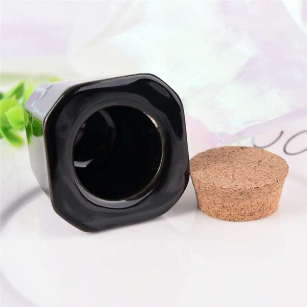 Porcelain Material Two Types Acrylic Dappen Dish With Wooden Cork-2