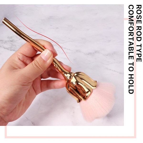 Rose Style Soft Hair Nail Dust Cleaning Brush Foundation Cosmetics Makeup Brush-5