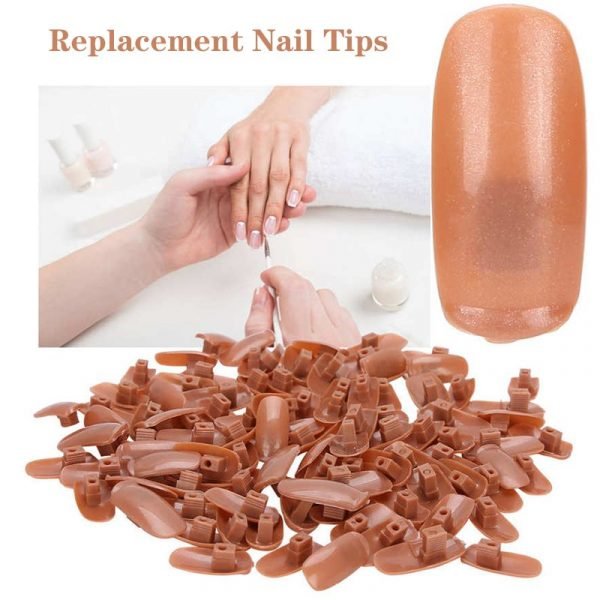 100 Pcs per bag Refill False Nail Tips Matched For Nail Trainer Practice Hand-2