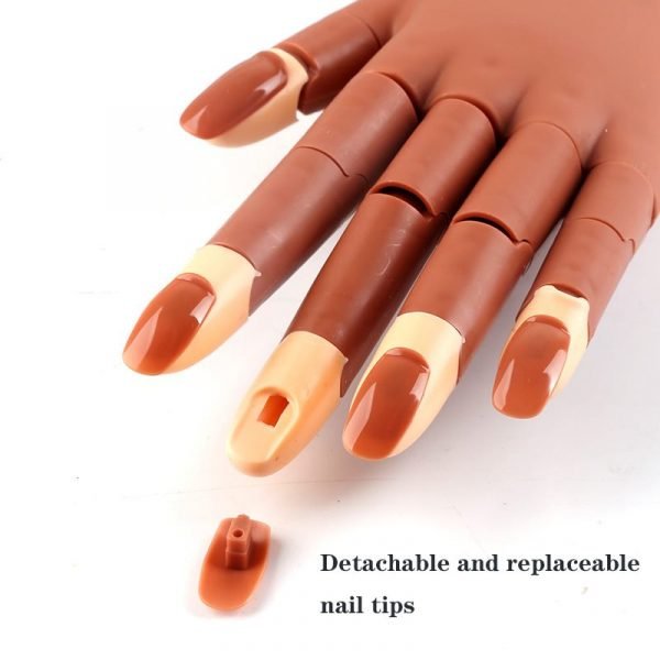 100 Pcs per bag Refill False Nail Tips Matched For Nail Trainer Practice Hand-3