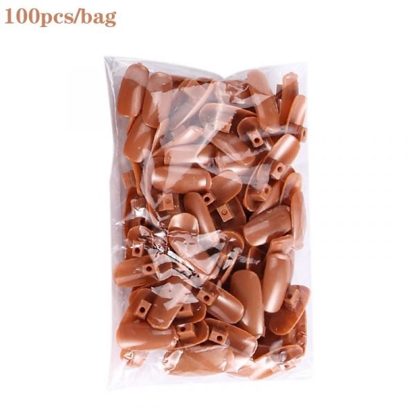 100 Pcs per bag Refill False Nail Tips Matched For Nail Trainer Practice Hand-5