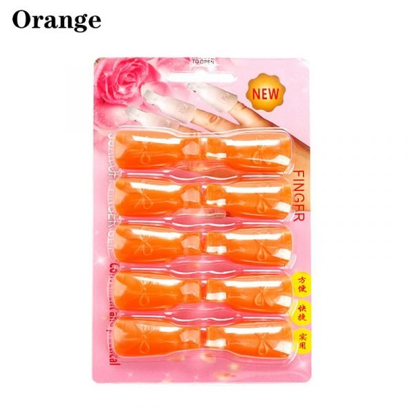 10pcs Bowknot Design Gel Nail Polish Remover Clip Wearable Soak Off Cap-10