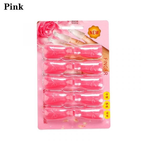 10pcs Bowknot Design Gel Nail Polish Remover Clip Wearable Soak Off Cap-7