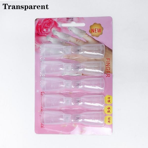10pcs Bowknot Design Gel Nail Polish Remover Clip Wearable Soak Off Cap-9