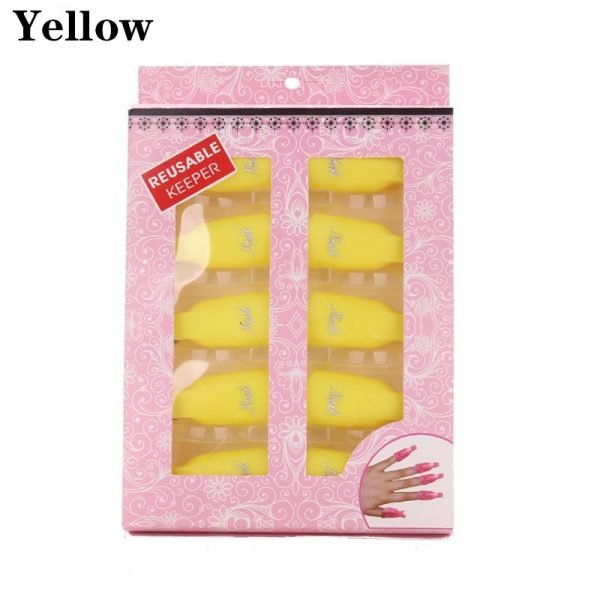 10pcs Plastic Gel Nail Polish Remover Clip Wearable Soak Off Cap-14