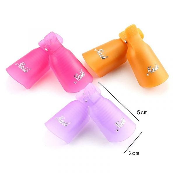 10pcs Plastic Gel Nail Polish Remover Clip Wearable Soak Off Cap-5