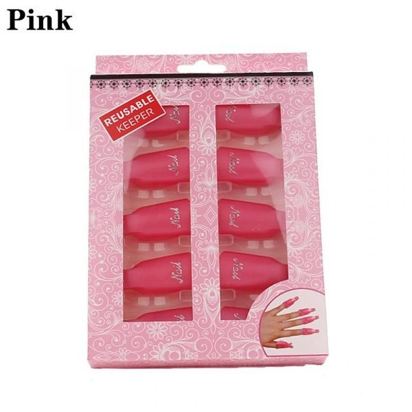 10pcs Plastic Gel Nail Polish Remover Clip Wearable Soak Off Cap-8