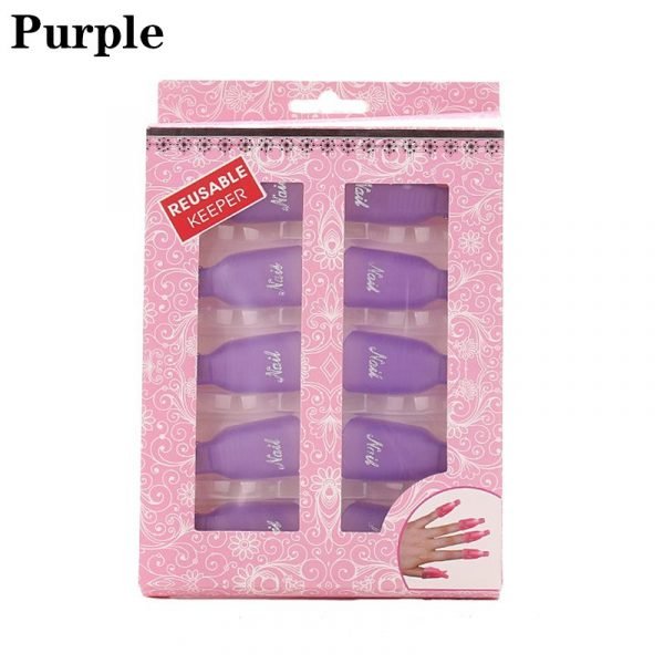 10pcs Plastic Gel Nail Polish Remover Clip Wearable Soak Off Cap-9