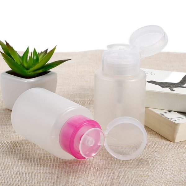 150ml Nail Salon Refillable Container Plastic Liquid Push Down Bottle-4