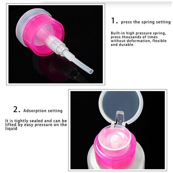 150ml Nail Salon Refillable Container Plastic Liquid Push Down Bottle-5