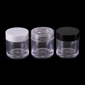 15ml Empty Clear Plastic Jar Pot For Nail Art Make Up Cosmetic Craft Glitter