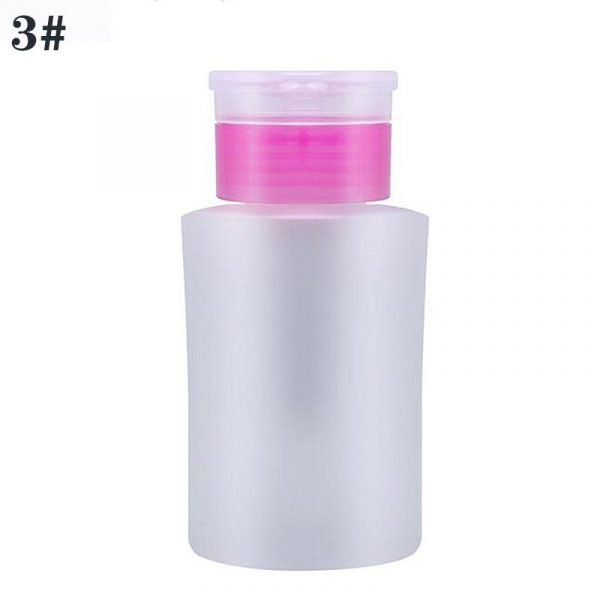 180ML Tapered Shape Nail Polish Remover Bottle Makeup Plastic Dispenser With Lock-10
