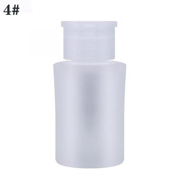 180ML Tapered Shape Nail Polish Remover Bottle Makeup Plastic Dispenser With Lock-11
