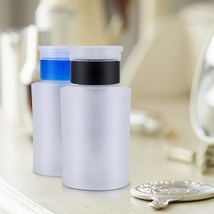 180ML Tapered Shape Nail Polish Remover Bottle Makeup Plastic Dispenser With Lock