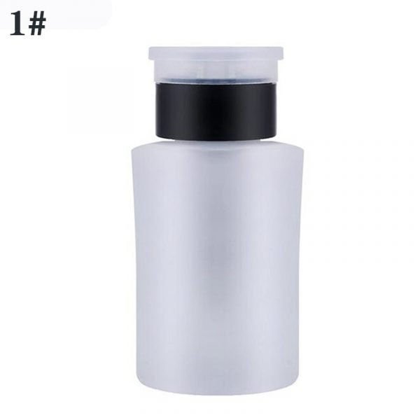 180ML Tapered Shape Nail Polish Remover Bottle Makeup Plastic Dispenser With Lock-8