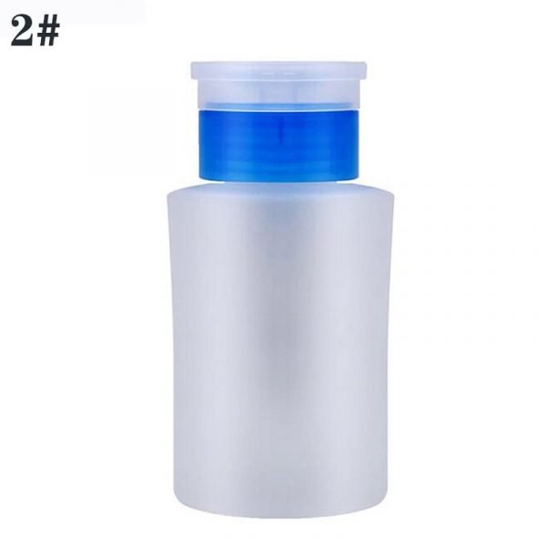 180ML Tapered Shape Nail Polish Remover Bottle Makeup Plastic Dispenser With Lock-9