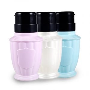 200ml Flower Design Twist-lock Nail Polish Remover Liquid Pump Dispenser Bottles