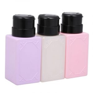 200ml Square Twist-lock Nail Polish Remover Liquid Pump Dispenser