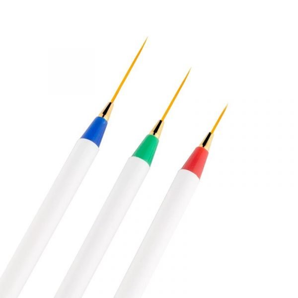 3pcs Plastic Nail Art Design Brush Liner Drawing Striping Brush set-2