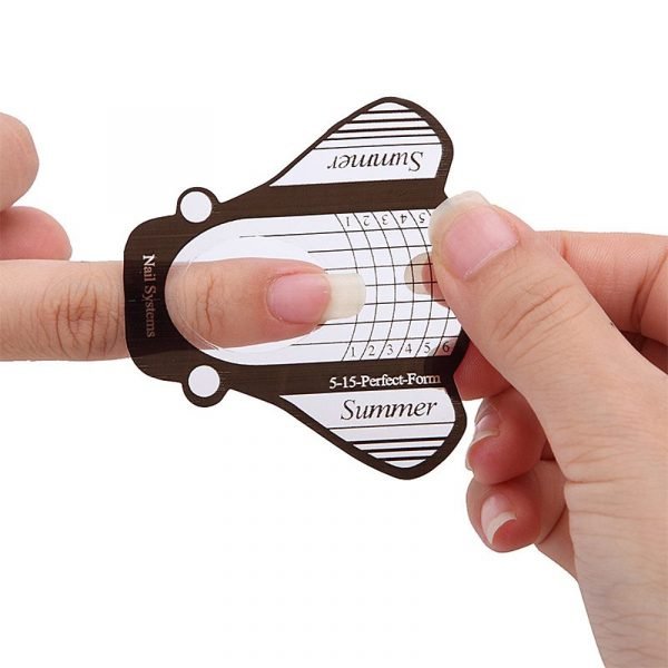 500pcs Black And Trasparent Honey Bee Shape Nail Art Tips Extension Forms Guide-5