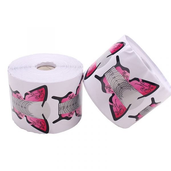 500pcs Butterfly Shape Nail Art Tips Extension Forms Guide-2