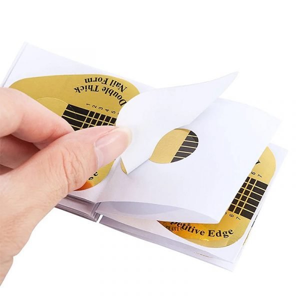500pcs Double Thick Nail Art Tips Extension Forms Guide-4