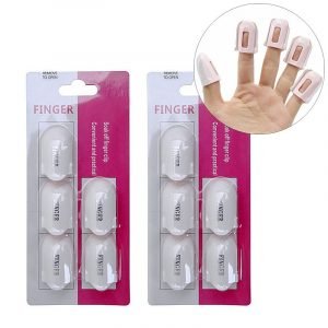 5Pcs Plastic Nail Art Soak Off Finger Cap Clip UV Gel Polish Remover Wrap Tools