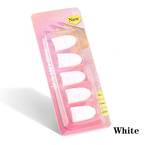 5pcs Nail Art UV Gel Polish Remover Wrap Silicone Elastic Soak Off Cap Clip-14