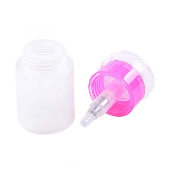 60ML Empty Press Pump Dispenser Refillable Nail Polish Remover Cleaner Bottles-2